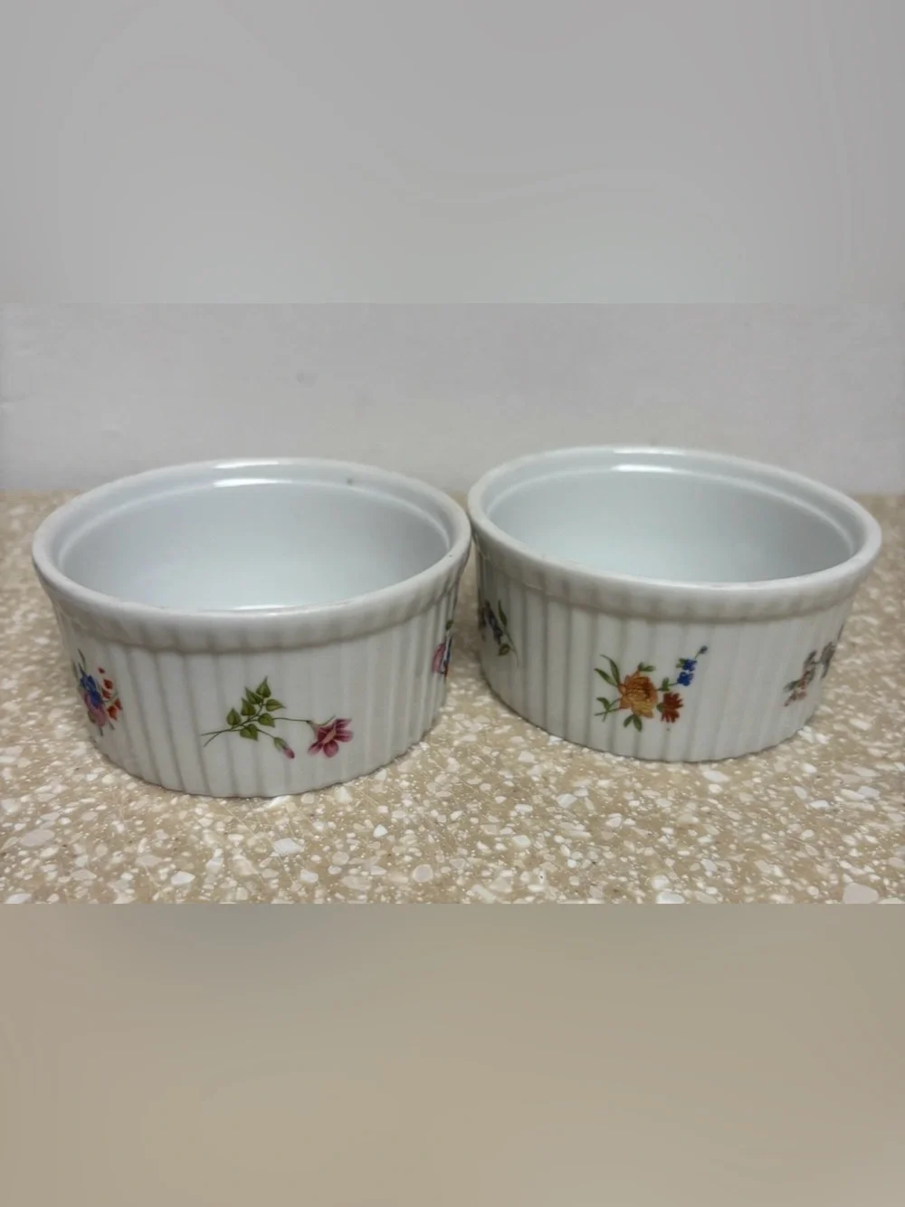 Bia Cordon Bleu Frieda Collection porcelain ramekins with floral design